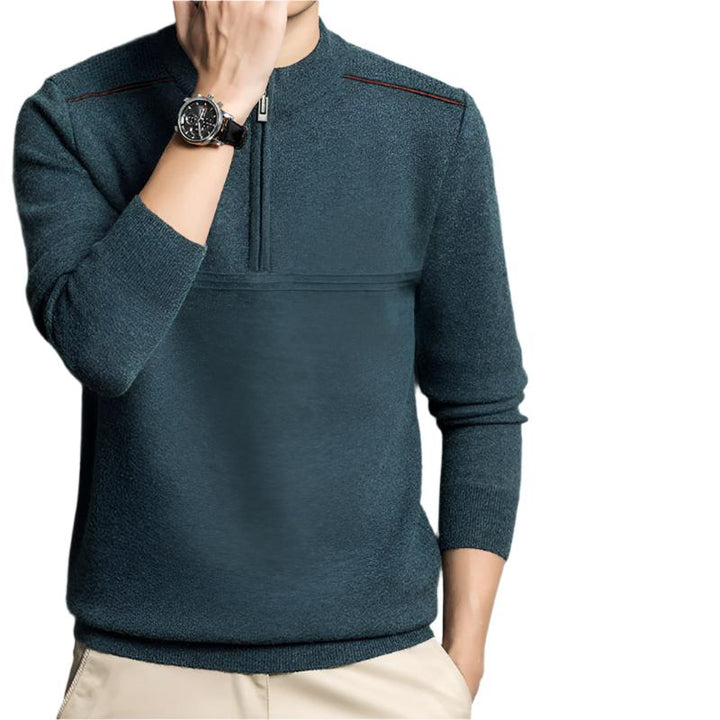 Men’s Half-Zip Pullover Sweater | Lightweight Knit | Mock Neck Layer