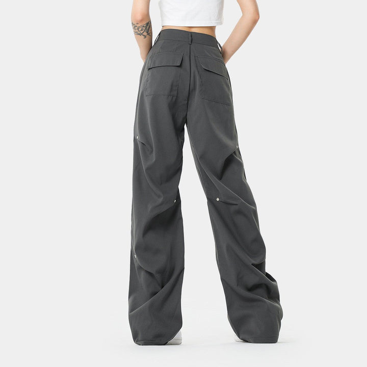 High-Waisted Parachute Pants | Oversized Fit | Lightweight Nylon | Trendy Streetwear
