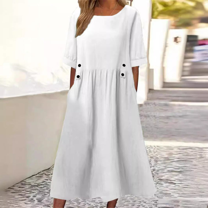 Amaris - Elegant and Comfortable Cotton Linen Dress