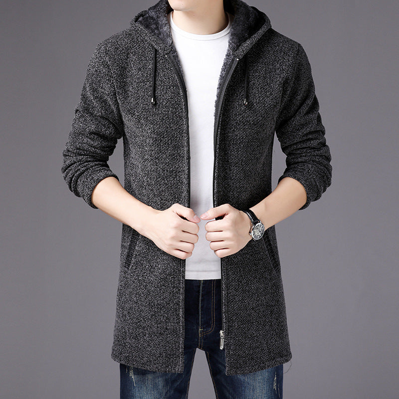 Men’s Fleece Zip Hoodie | Contrast Lined Hood | Lightweight Casual Layer