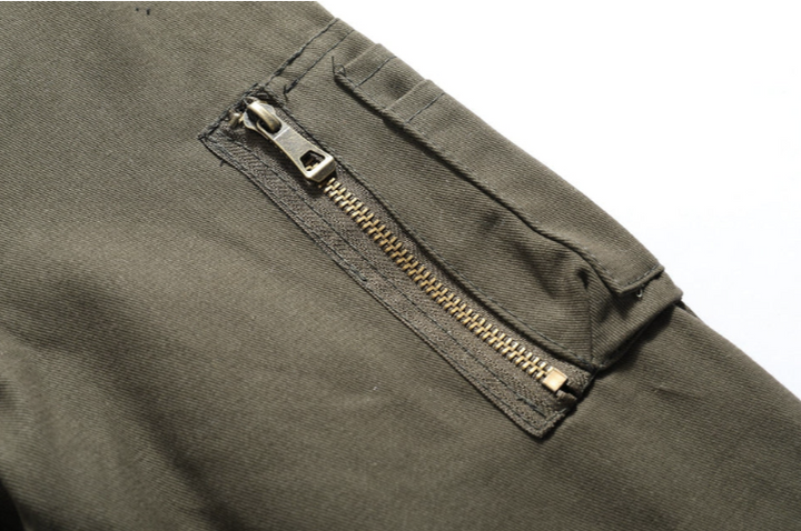 Blouson aviateur homme à col en peau lainée | Style aviateur hivernal | Doublure chaude