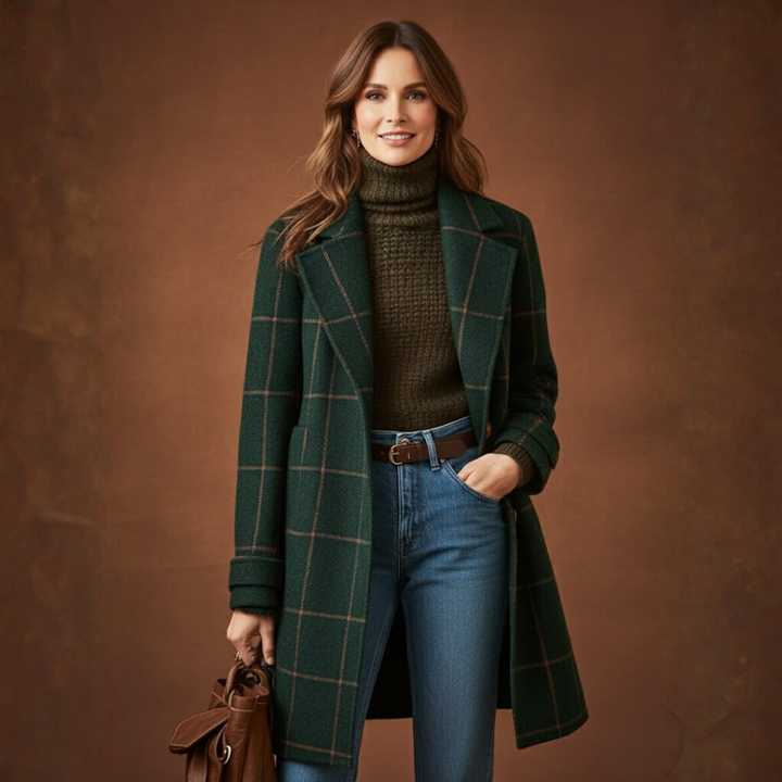 Carmelle - Women’s Classic Plaid Coat