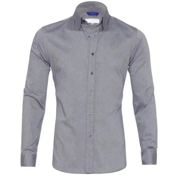 Stretch Button-Up Shirt | Slim Fit with Roll-Up Sleeves