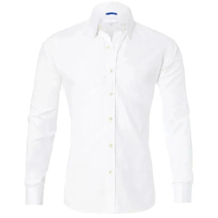 Stretch Button-Up Shirt | Slim Fit with Roll-Up Sleeves