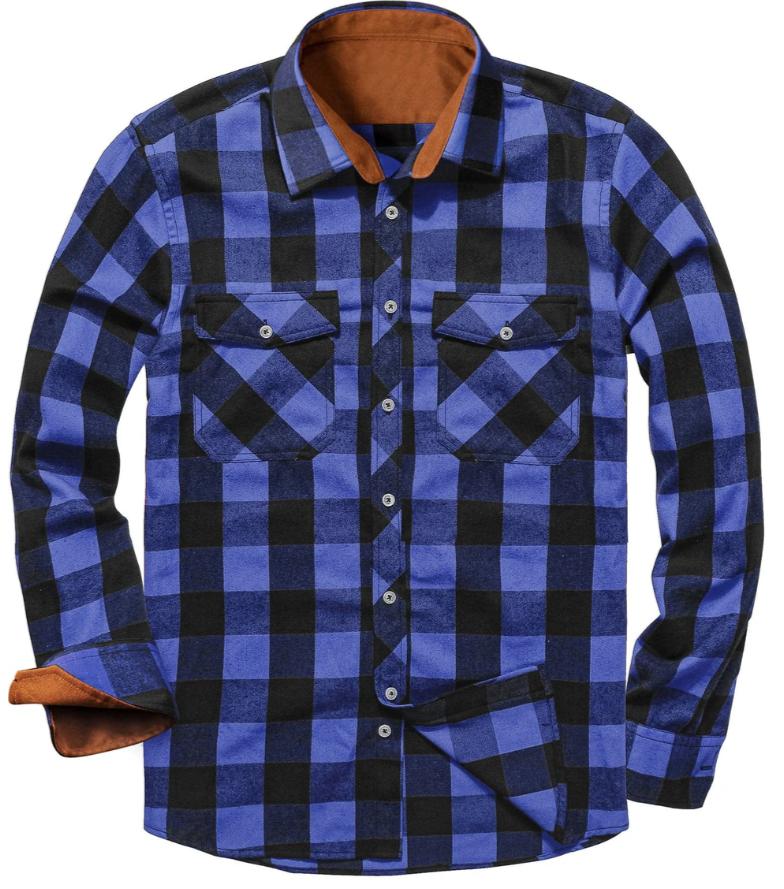 Classic Flannel Button-Up Shirt | Men’s Plaid Long Sleeve