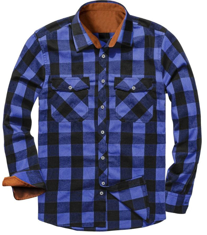 Classic Flannel Button-Up Shirt | Men’s Plaid Long Sleeve