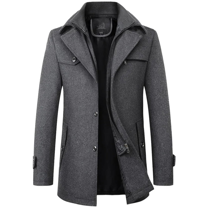 Wool-Blend Overcoat with Inner Layer | Men’s Classic Winter Coat
