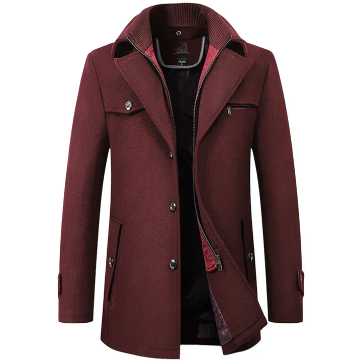 Wool-Blend Overcoat with Inner Layer | Men’s Classic Winter Coat