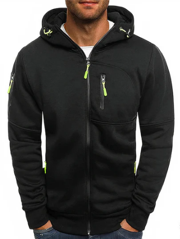 Men’s Performance Zip Hoodie | Lightweight Activewear | Multi-Pocket Athletic Fit
