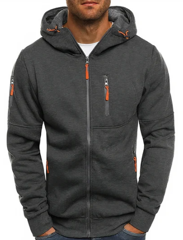 Men’s Performance Zip Hoodie | Lightweight Activewear | Multi-Pocket Athletic Fit