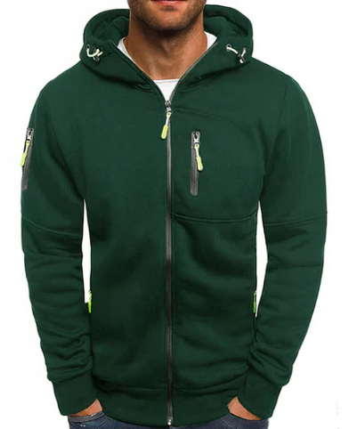 Men’s Performance Zip Hoodie | Lightweight Activewear | Multi-Pocket Athletic Fit