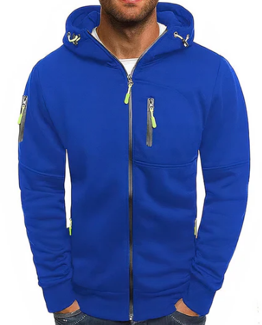 Men’s Performance Zip Hoodie | Lightweight Activewear | Multi-Pocket Athletic Fit