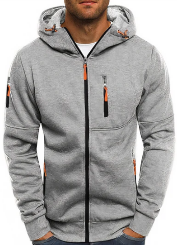 Men’s Performance Zip Hoodie | Lightweight Activewear | Multi-Pocket Athletic Fit