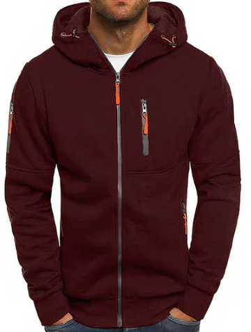 Men’s Performance Zip Hoodie | Lightweight Activewear | Multi-Pocket Athletic Fit