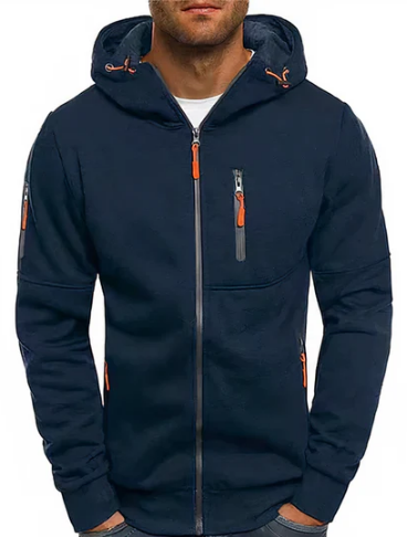 Men’s Performance Zip Hoodie | Lightweight Activewear | Multi-Pocket Athletic Fit