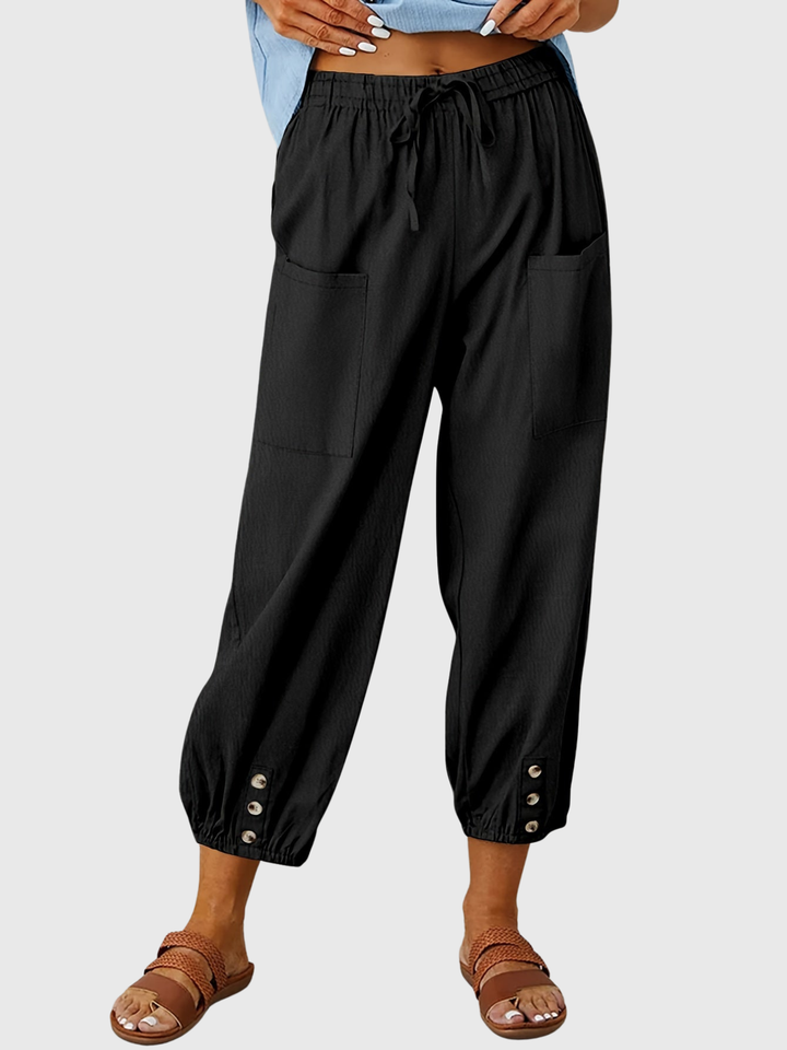 Tessa | Relaxed Button-Cuff Pants