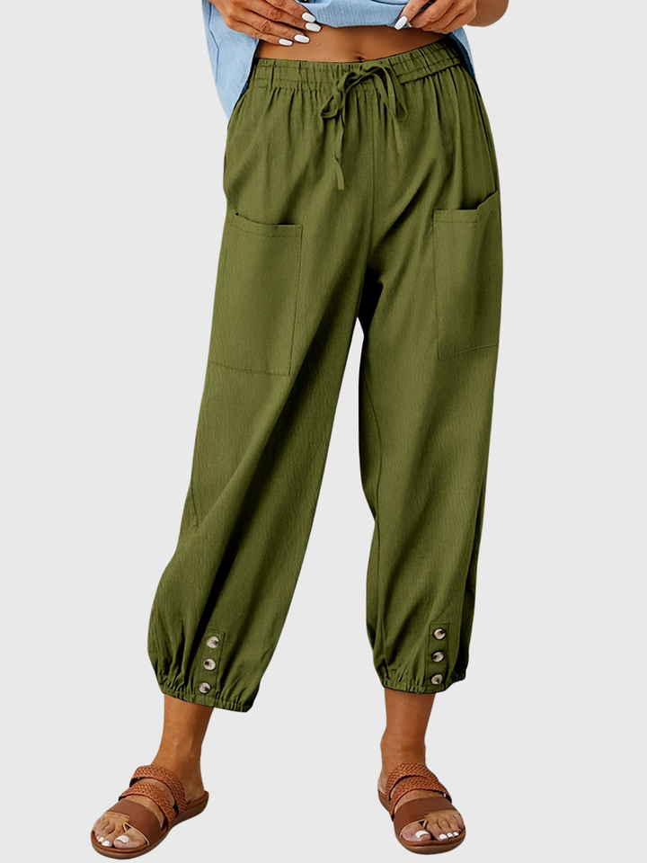 Tessa | Relaxed Button-Cuff Pants