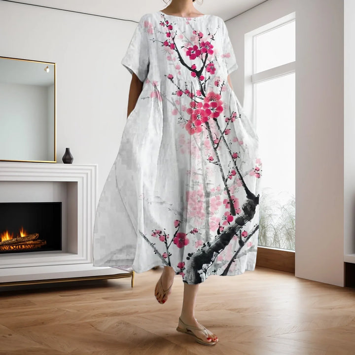 Dahlia - Floral dress with V-neck