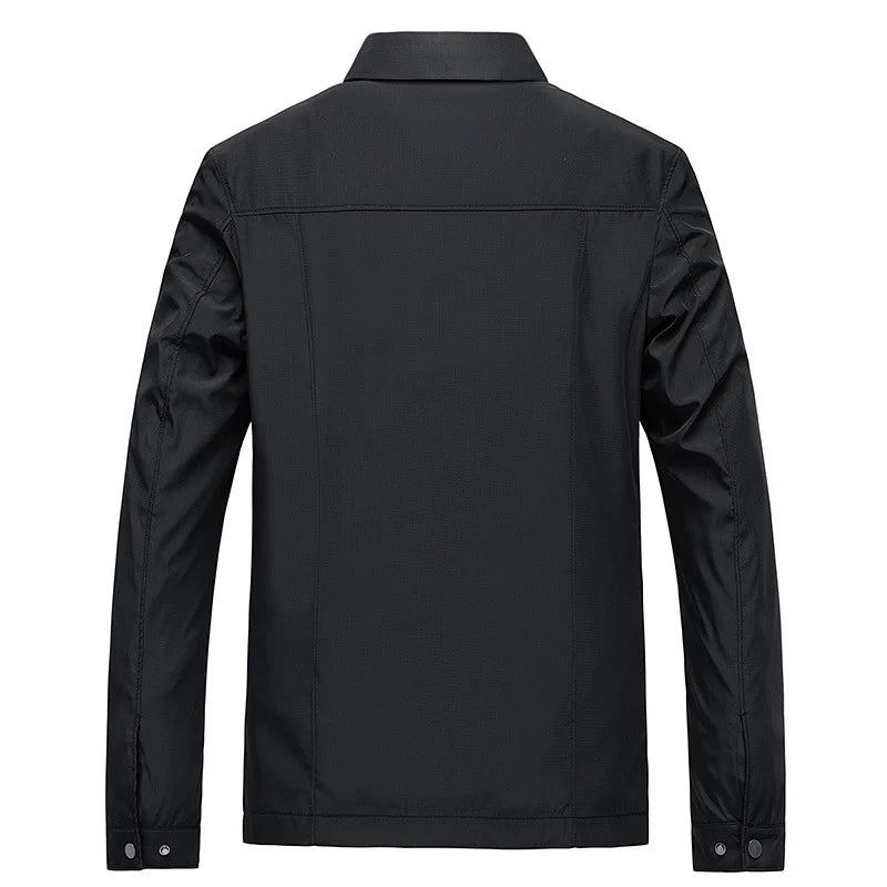 Men’s Casual Collared Zip Jacket | Water-Resistant Shell | Everyday Lightweight Outerwear