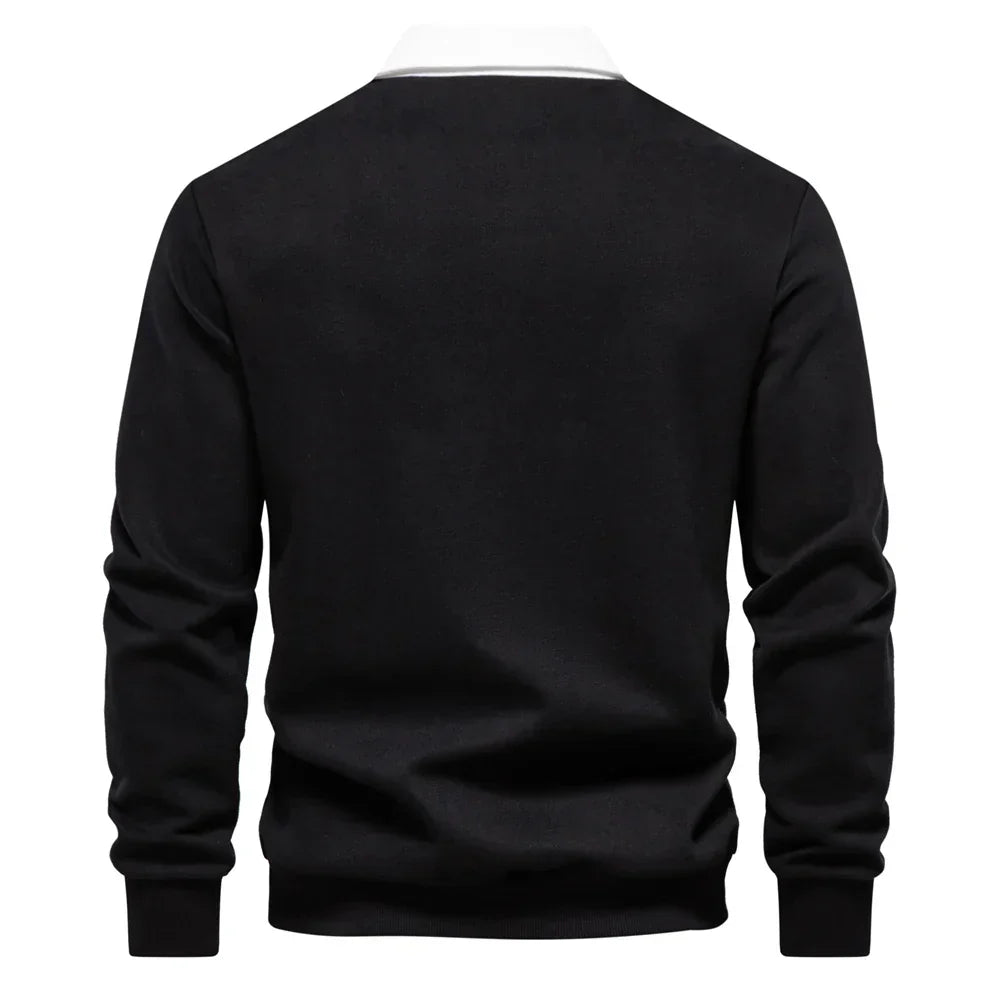 Mark - Men’s Long Sleeve Polo Sweatshirt