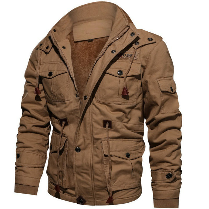 Veste utilitaire pour homme | Vêtement d'extérieur décontracté d'inspiration militaire | Manteau chaud de mi-saison (Canada)