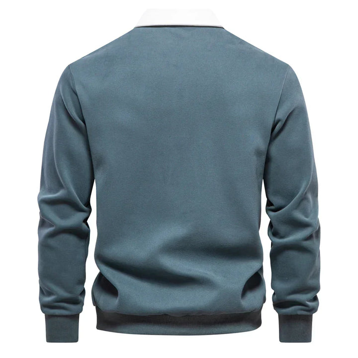 Mark - Men’s Long Sleeve Polo Sweatshirt