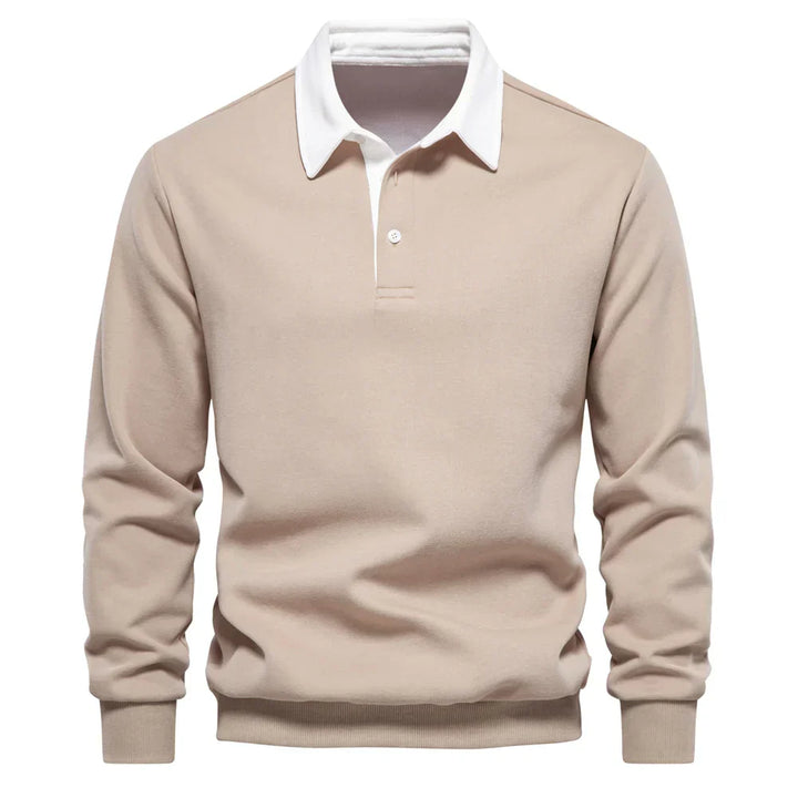 Mark - Men’s Long Sleeve Polo Sweatshirt