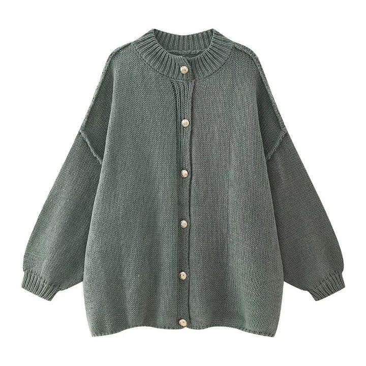 Lili - Loose Sweater with Metallic Buttons