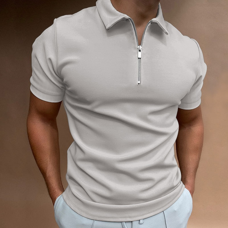 Men’s Quarter-Zip Polo Shirt | Stretch Cotton | Smart Athletic Fit