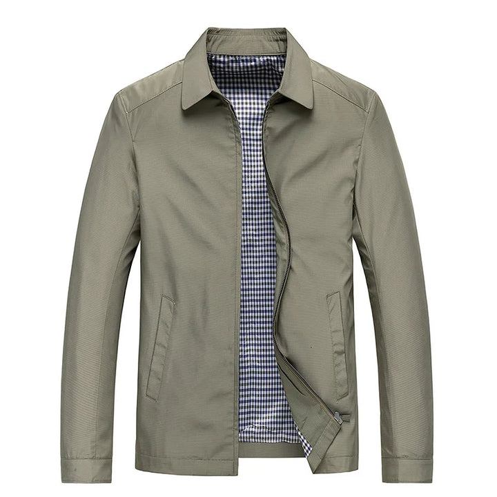 Men’s Casual Collared Zip Jacket | Water-Resistant Shell | Everyday Lightweight Outerwear
