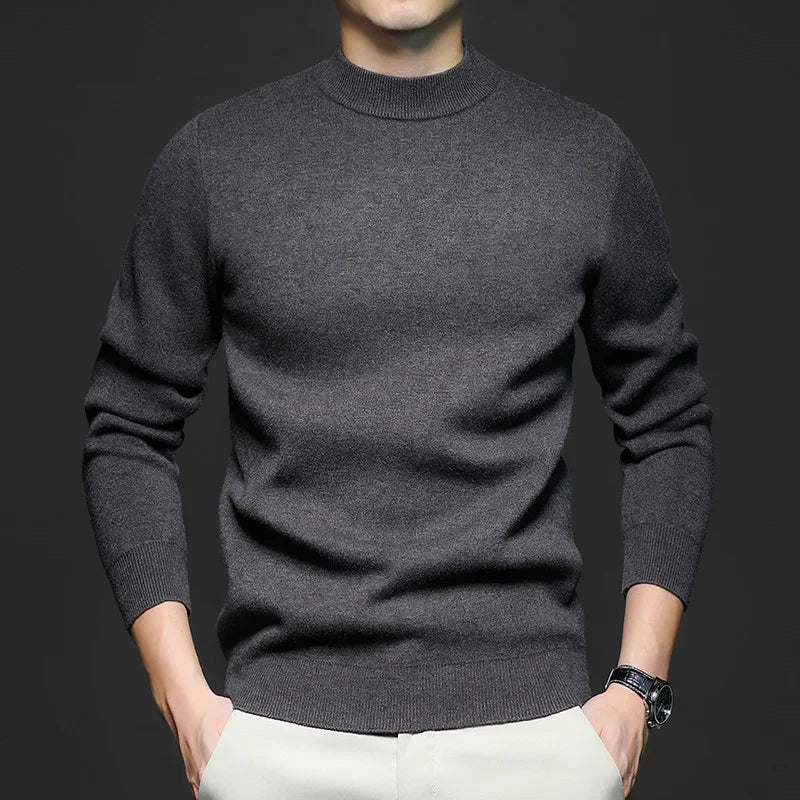 Men’s Merino Wool Blend Sweater | Classic Crewneck | Lightweight Fall Knitwear