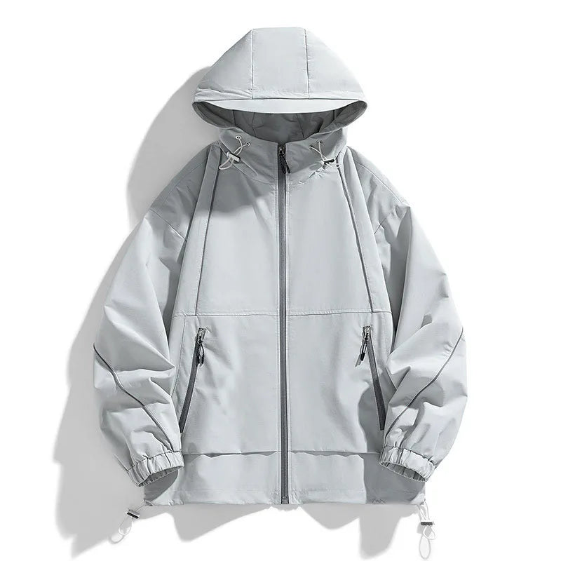 Men’s Windbreaker Jacket | Drawstring Hood & Elastic Cuffs | Lightweight Shell