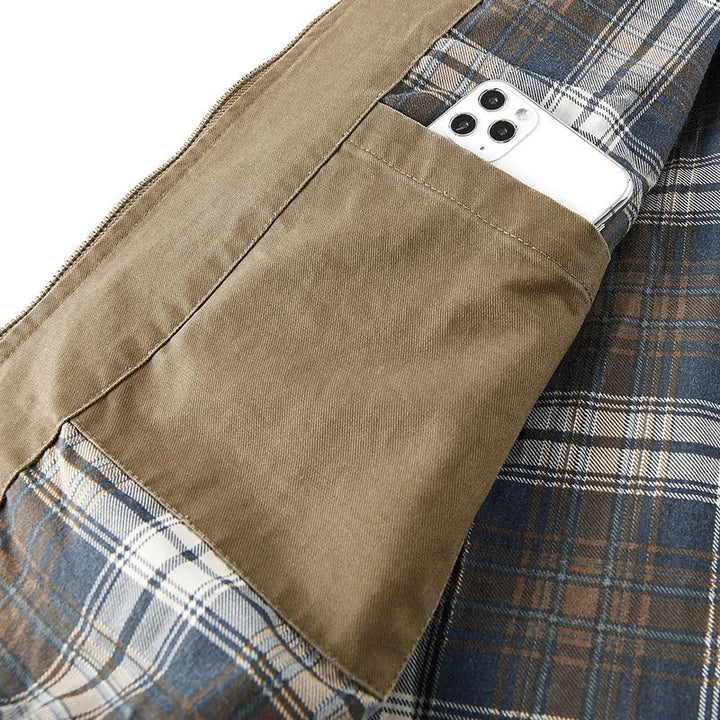 Blouson aviateur doublé pour homme | Col en velours côtelé | Sergé de coton mi-lourd