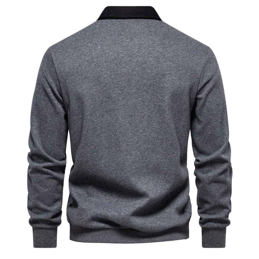 Mark - Men’s Long Sleeve Polo Sweatshirt