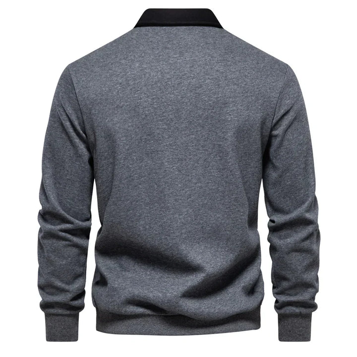 Mark - Men’s Long Sleeve Polo Sweatshirt