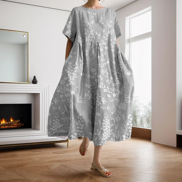 Dahlia - Floral dress with V-neck