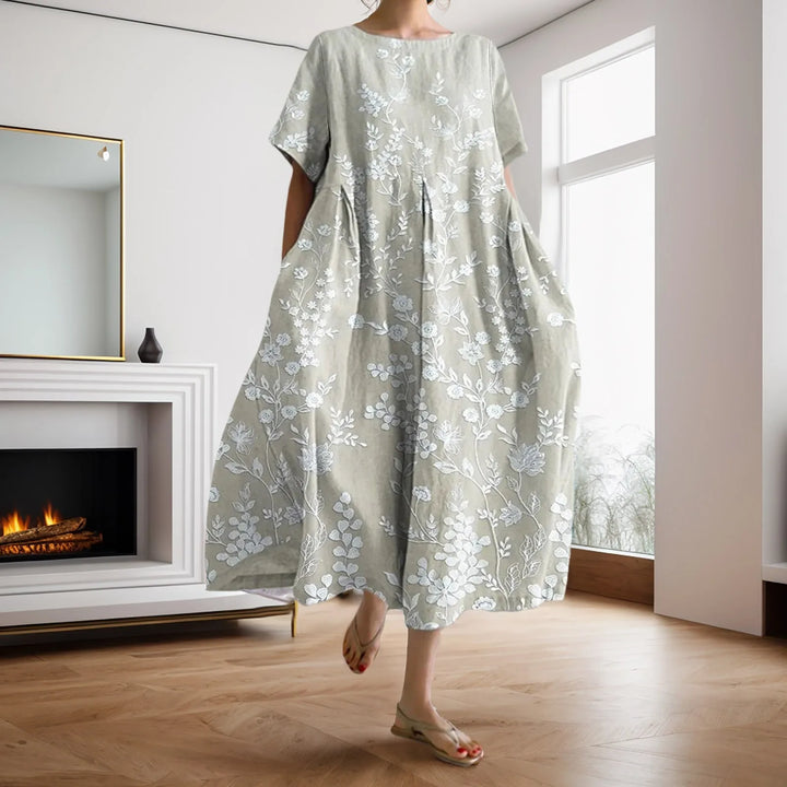 Dahlia - Floral dress with V-neck