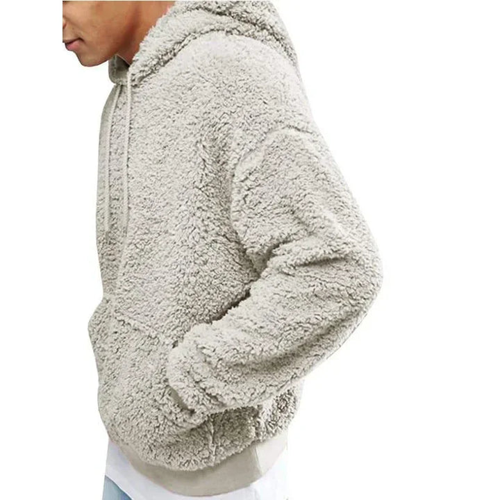 Men's Teddy Fleece Hoodie | Ultra-Soft Pullover | Cold Weather Essential