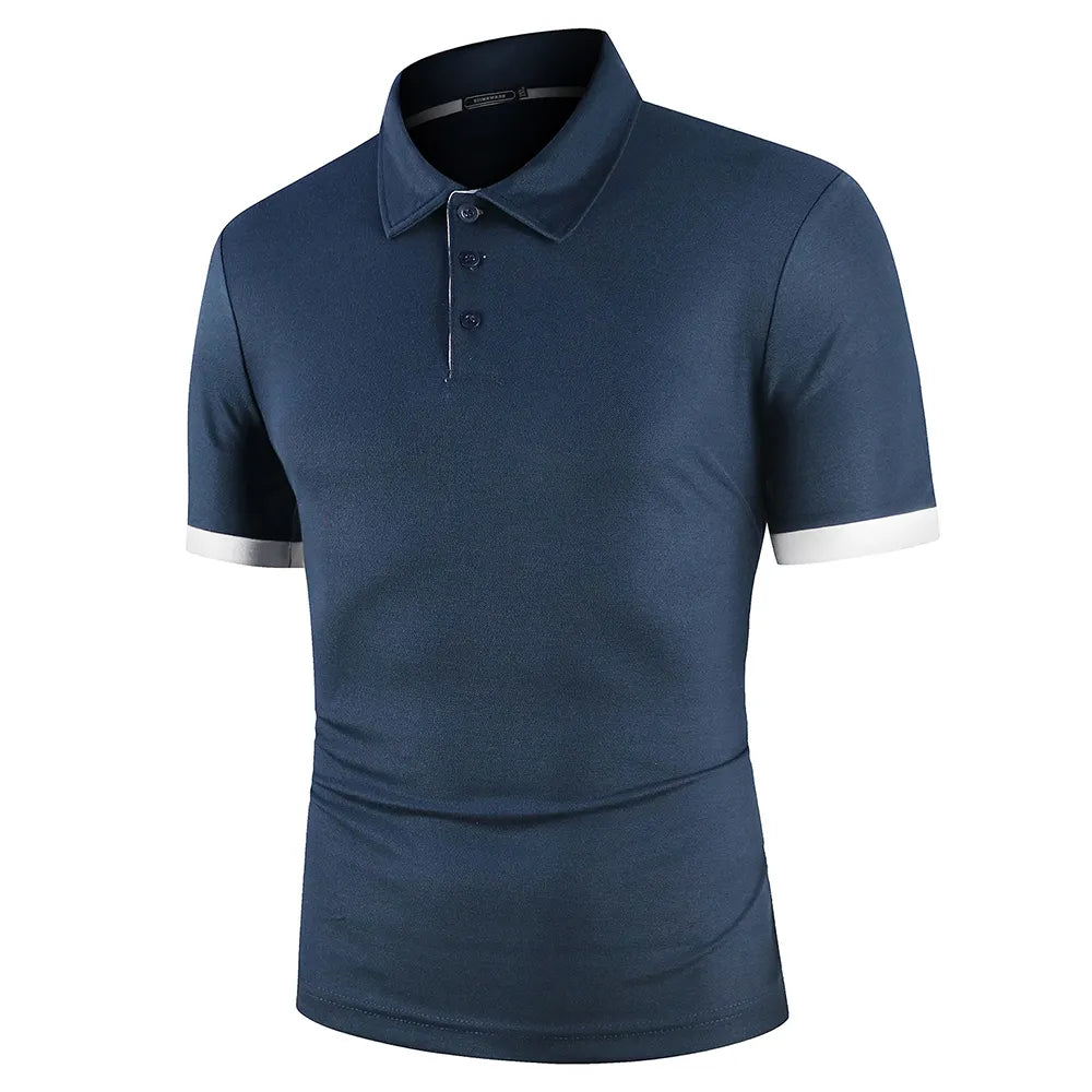 Athletic Polo Shirt | Stretch Performance Fabric with Contrast Trim