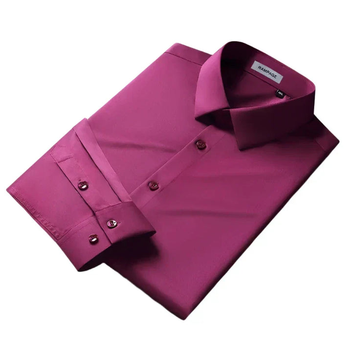 Men’s Slim Fit Dress Shirt | Wrinkle-Resistant Cotton Blend | Modern Button-Up