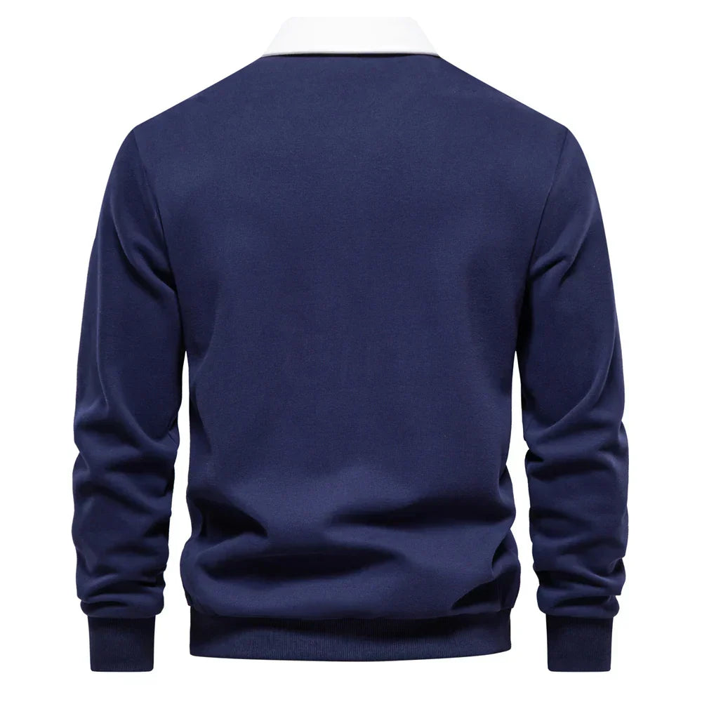 Mark - Men’s Long Sleeve Polo Sweatshirt
