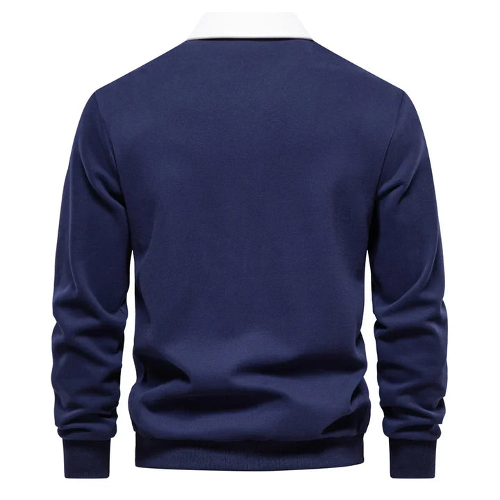 Mark - Men’s Long Sleeve Polo Sweatshirt