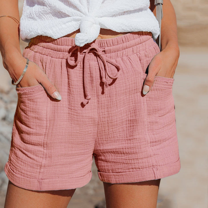 Soft Cotton Drawstring Shorts | Lightweight Double Gauze | Relaxed Fit