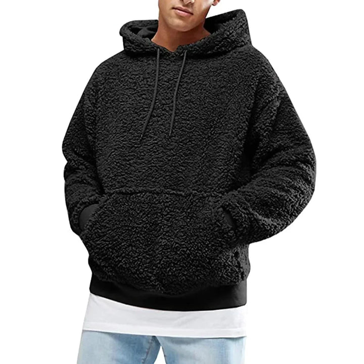 Men's Teddy Fleece Hoodie | Ultra-Soft Pullover | Cold Weather Essential