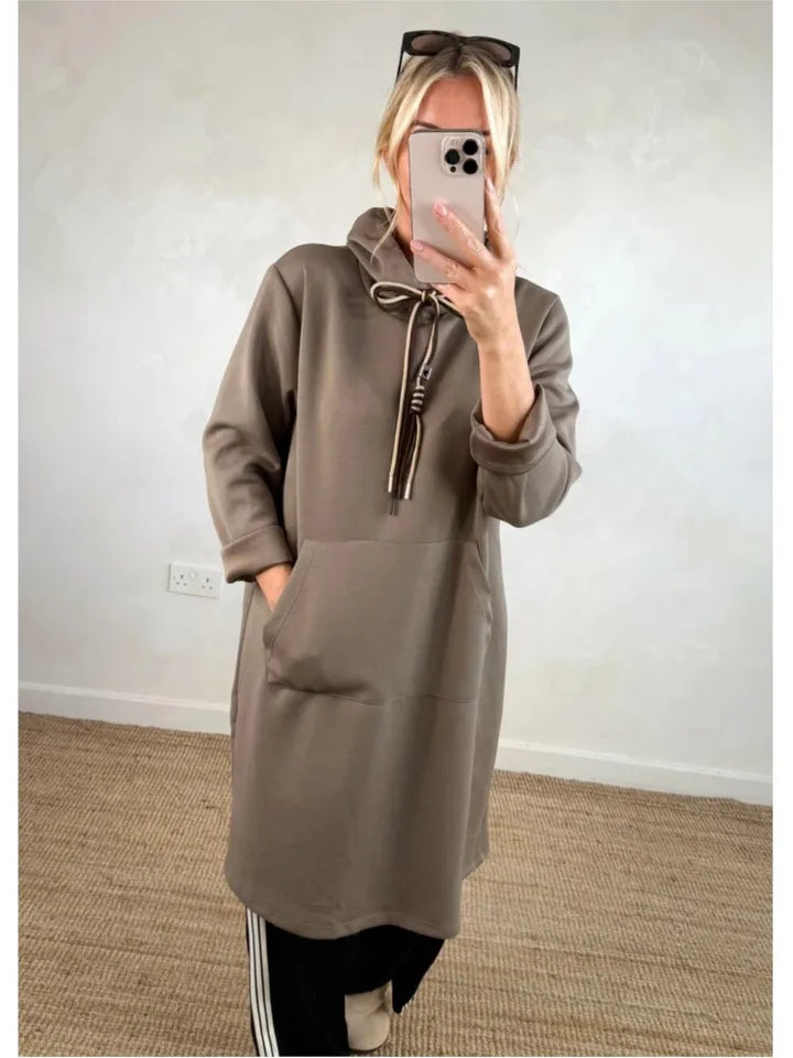 Cyralina - Junior's Elegant Hooded A-Line Dress