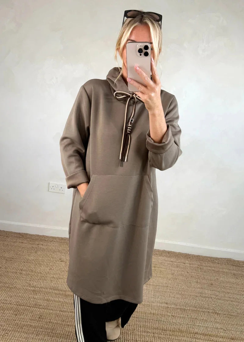 Cyralina - Junior's Elegant Hooded A-Line Dress