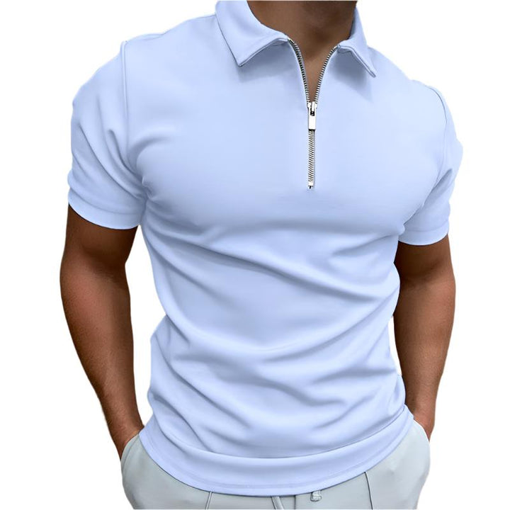 Men’s Quarter-Zip Polo Shirt | Stretch Cotton | Smart Athletic Fit