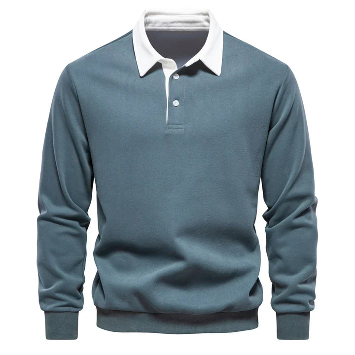 Mark - Men’s Long Sleeve Polo Sweatshirt
