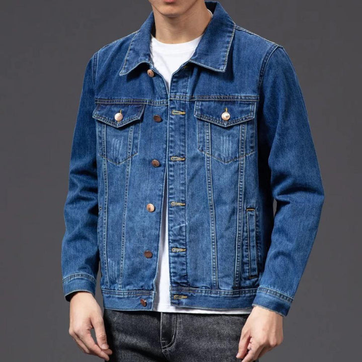 Men's Classic Denim Jacket | Structured Fit with Western-Inspired Stitching