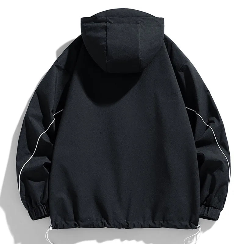 Men’s Windbreaker Jacket | Drawstring Hood & Elastic Cuffs | Lightweight Shell